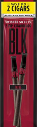 Swisher International Swisher Sweets BLK Cigars Wine Foil 15/2, a package of two cigarillos with a wine foil design for a flavorful smoking experience.
